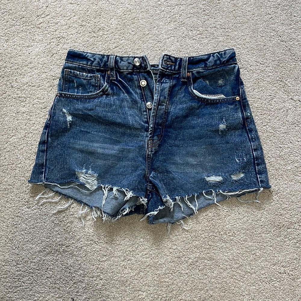 Ripped Jean Shorts, Size 8